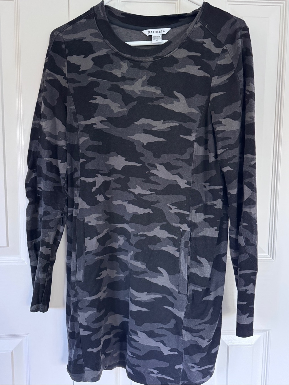 Athleta Mini Dress in Black & Gray Camo